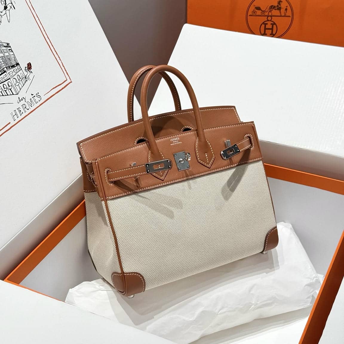 Birkin Canvas-Leather Mix-115